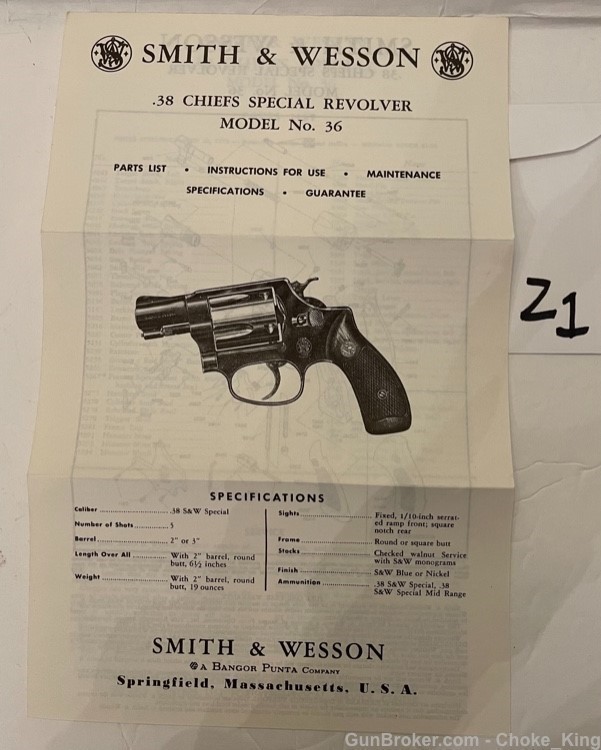 S&W Revolver Model Owners Instruction Manual-img-0