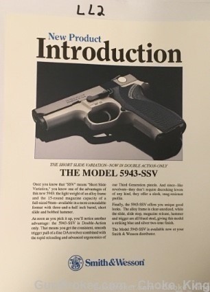 S&W Model 5943 SSV 9mm Intro Product Flyer-img-0