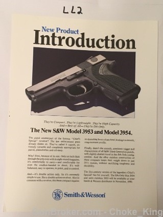S&W Model 3953 3954 9mm Intro Product Flyer-img-0