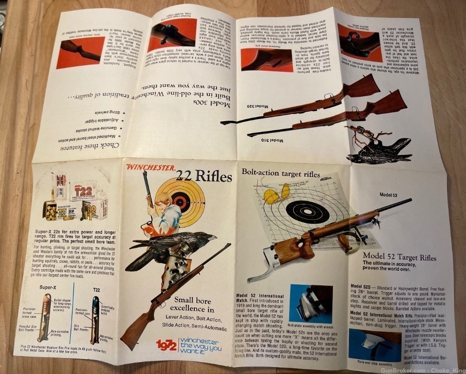 Winchester .22 Vintage Product Catalog Fold Out-img-2
