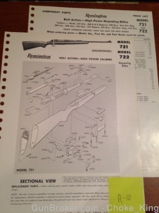 Remington Parts and Schematic Model  721 722-img-0
