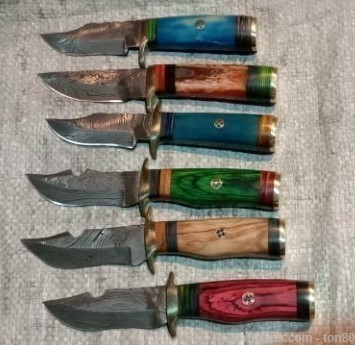 100 ASSORTED HANDMADE CUSTOM KNIVES 6 INCH W-SHEATHS-img-1
