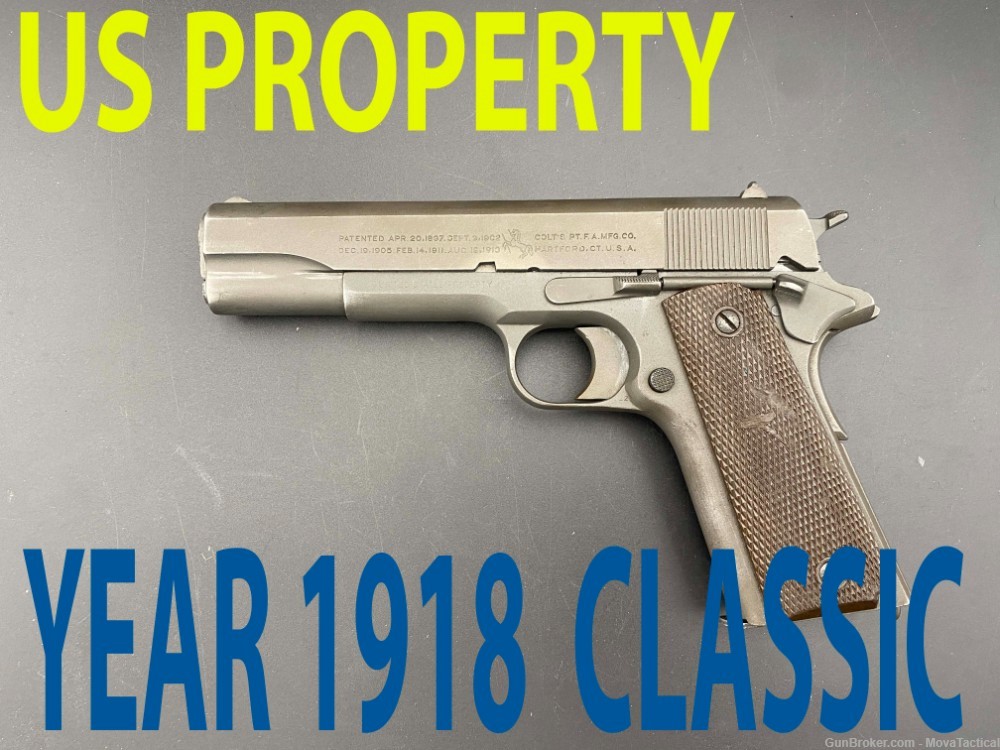 Colt 1911 VINTAGE 45ACP  2x Colt-Mags Colt  US Property CA 1918 Year CALI-img-0