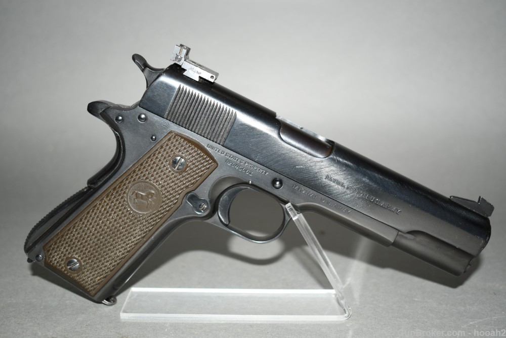 Customized WW2 Era Colt 1911A1 Semi Auto Pistol 45 ACP READ-img-0