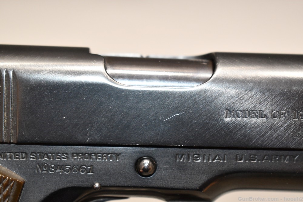 Customized WW2 Era Colt 1911A1 Semi Auto Pistol 45 ACP READ-img-6