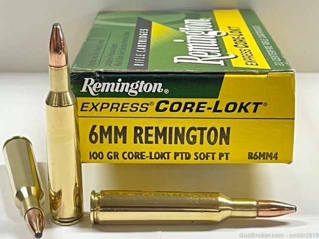 20 Rds Remington 6mm Rem. 100gr Core-Lokt Like New Condition!-img-0