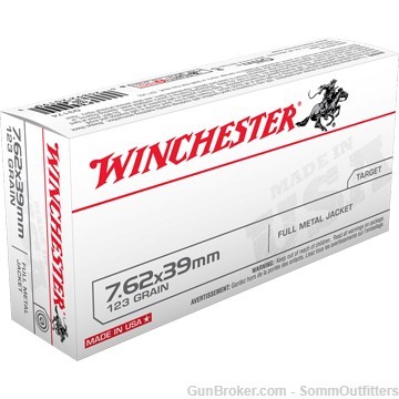 Winchester 7.62x39MM 123gr FMJ - 200 Rounds-img-0