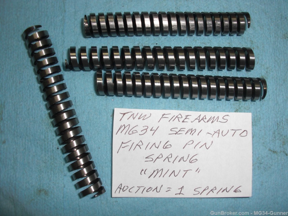TNW Firearms Semi-Auto MG34 Bolt Firing Pin Spring - Qty = 1 Spring-img-0