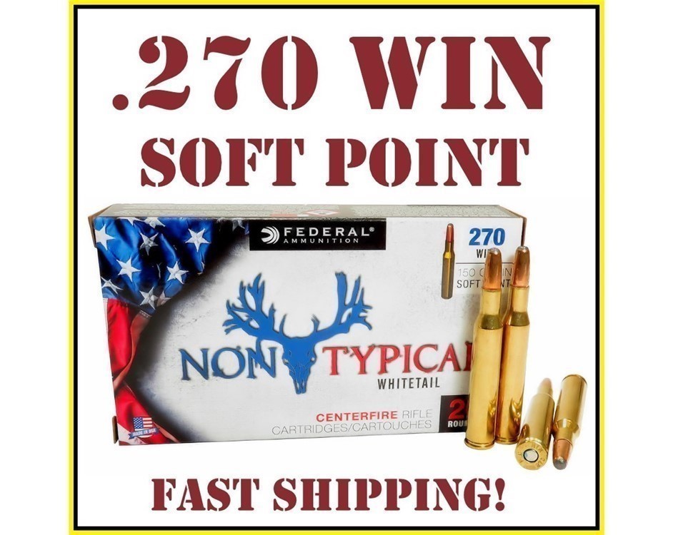 20rds Federal Non-Typical™ .270 WIN 150gr JSP 270DT150 + FAST SHIPPING-img-0