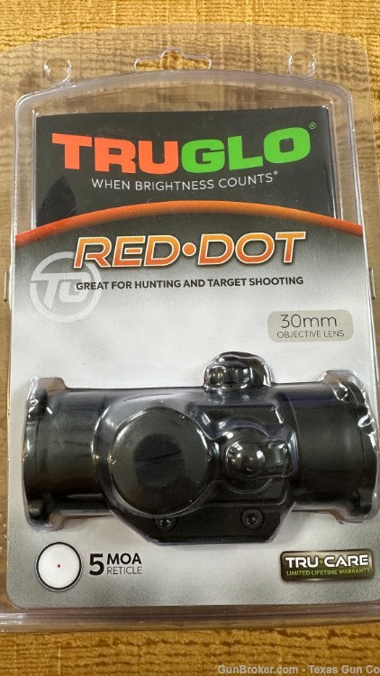 TruGlo 5 MOA 30mm Red Dot Sight TG8030B - NEW-img-1