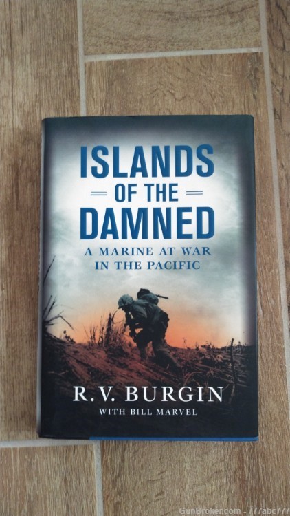 Islands of the Damned and USMC Cover Signed by R.V. Burgin "The Pacific"-img-0
