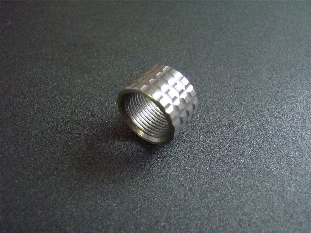 Thread protector Grenade Pattern .400 long Stainless-img-0
