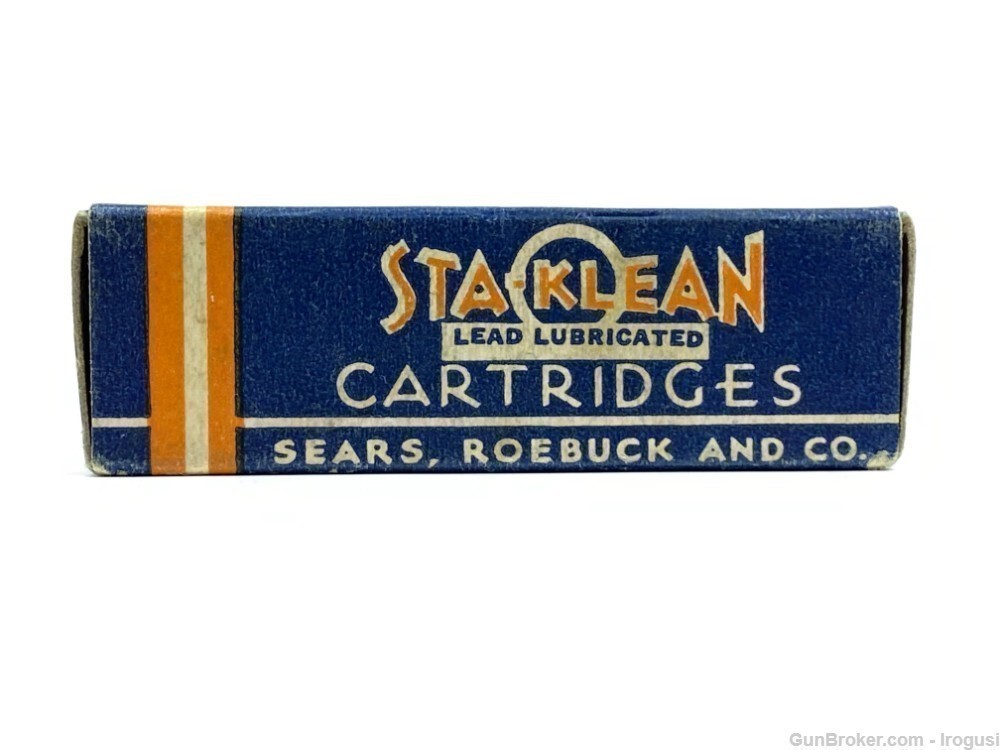 Sears & Roebuck Sta Klean .22 Short No. 330 FULL Vintage Box-img-2