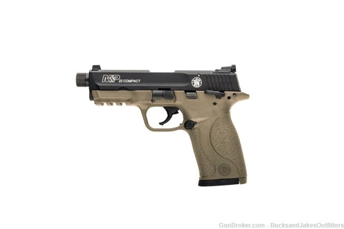 SMITH AND WESSON M&P22 COMPACT 22LR FDE THREAD-img-0