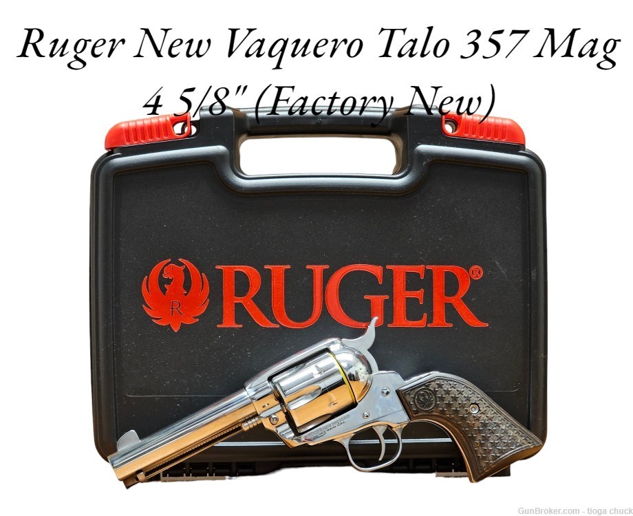 Ruger New Vaquero Talo 357 Mag 4 5/8" (Factory New in Box)-img-0