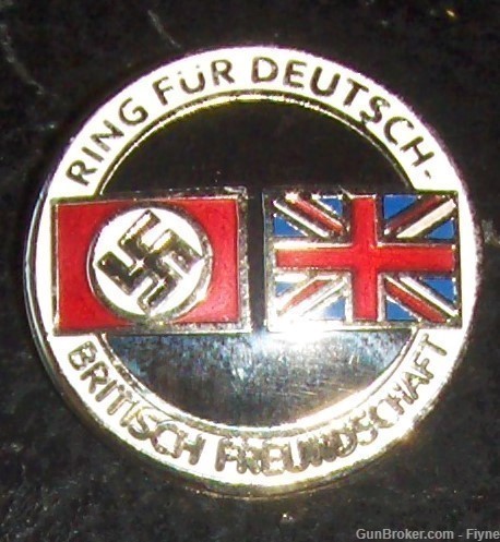 Germany WWII, Badge German-British Friendship with swastika-img-0