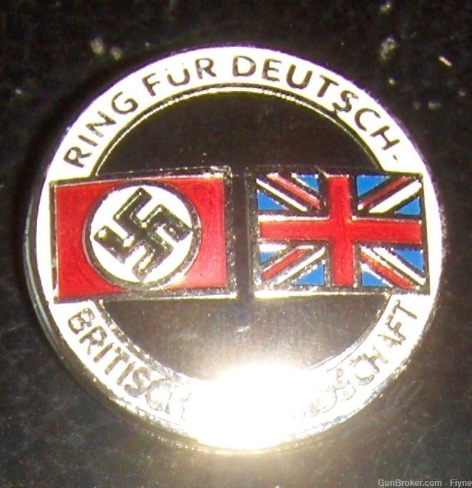 Germany WWII, Badge German-British Friendship with swastika-img-1