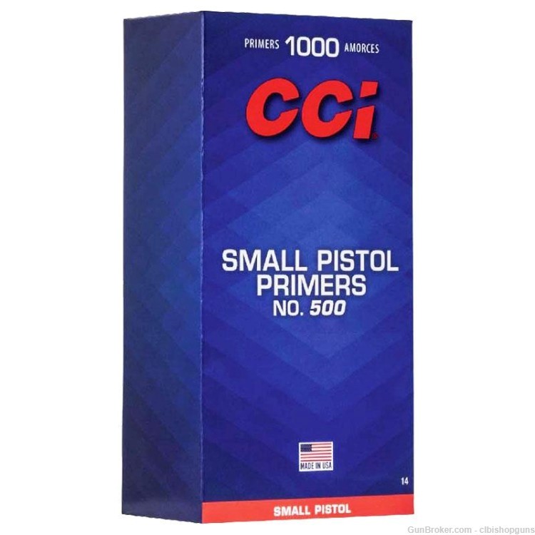 CCI Small pistol Primers Number 500 1000 COUNT-img-0
