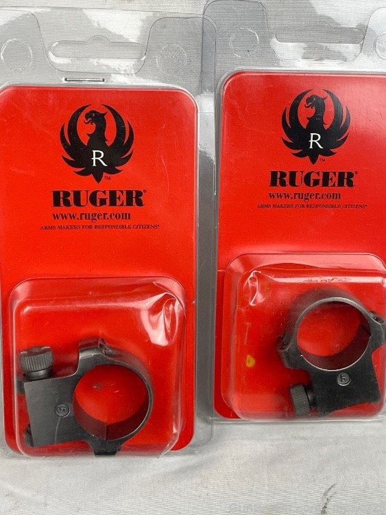 Ruger Stainless Steel Scope Rings 5k TWO mint on package. -img-0