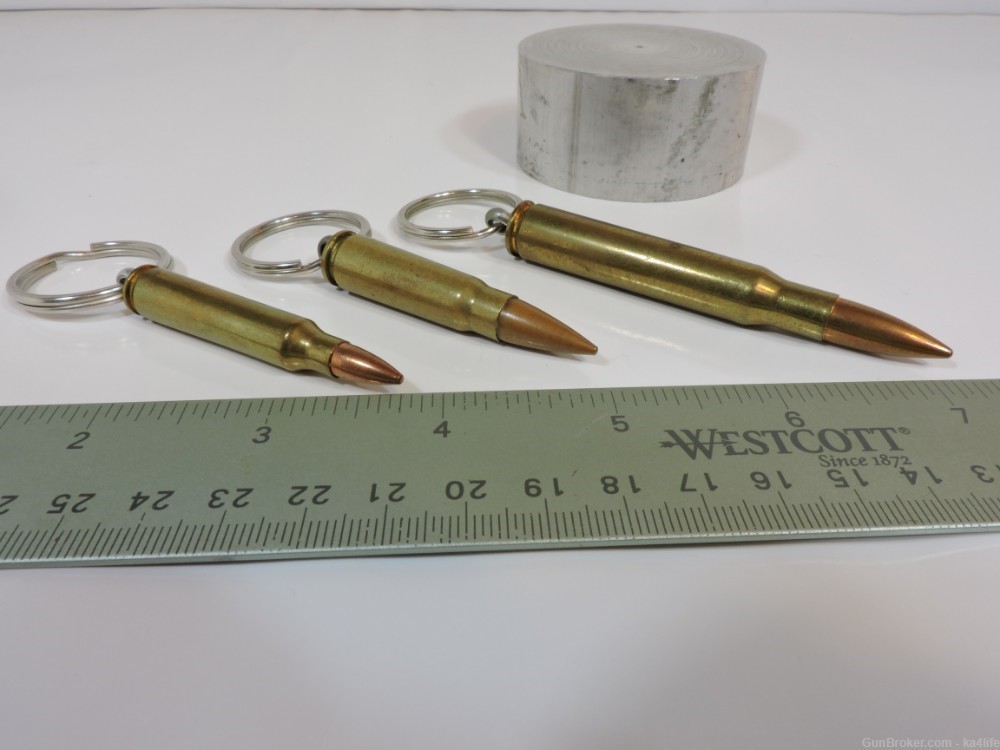 Set of 3 Bullet Keychains, keychain 7.62 x 39, .223, .270-img-0