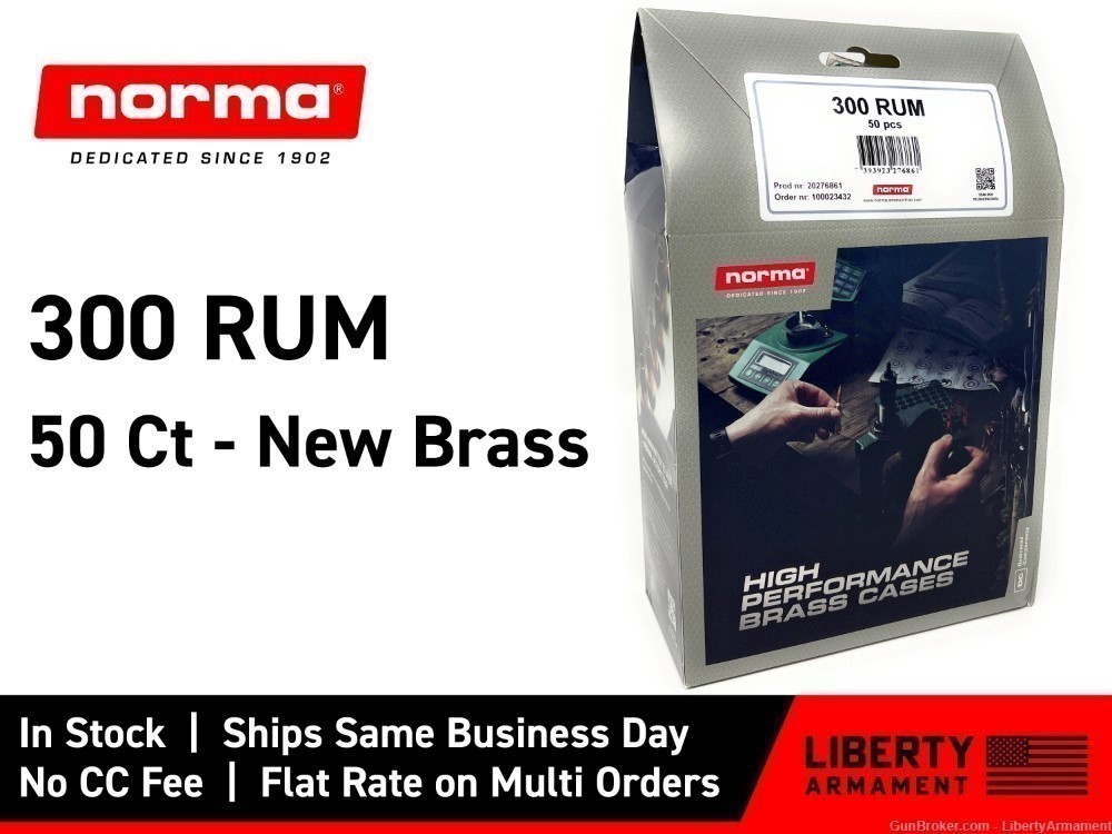 300 RUM Brass, Norma 300 Remington Ultra Mag Brass-img-0