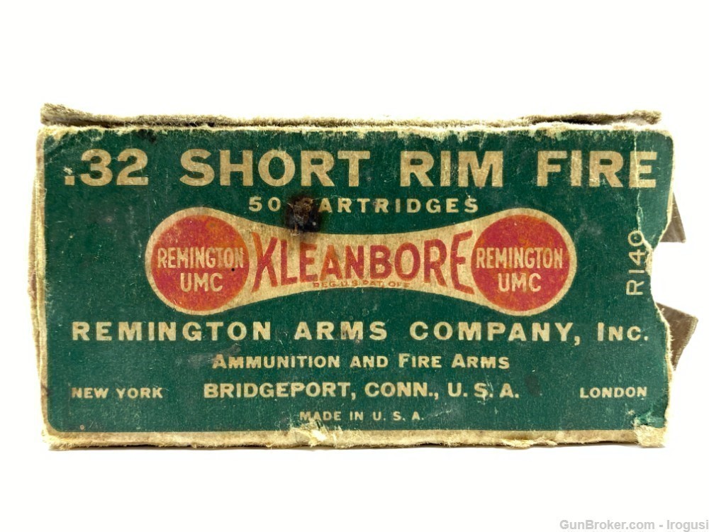 Remington Dog Bone .32 Short Rim Fire Vintage Box 49 Rounds-img-0