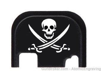 Jolly Roger Pirate Slide Rear Cover Back Plate Fit Glock Gen 1 2 3 4-img-0