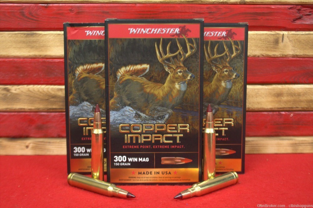 Winchester Copper Impact .300 Win Mag 150 Grain 3 boxes 60rnds ammo-img-0