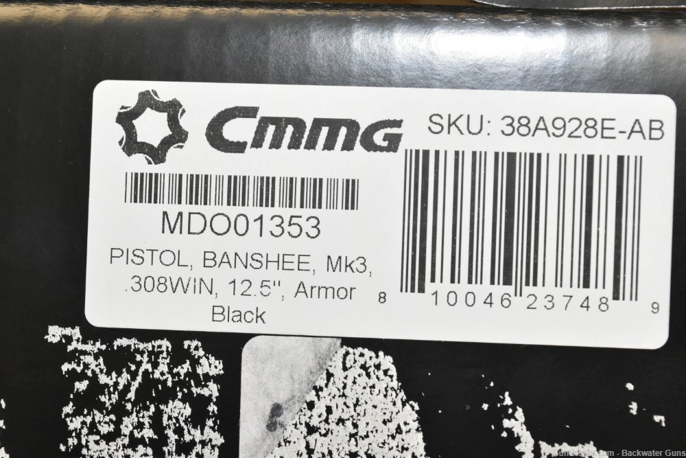 FACTORY NEW CMMG BANSHEE MK3 12.5" .308 WIN PISTOL ARMOR BLACK !-img-5