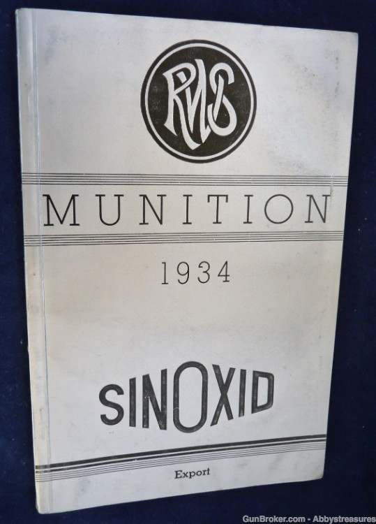 RWS Munition 1934 ammunition catalog Sinoxid original advertising-img-0