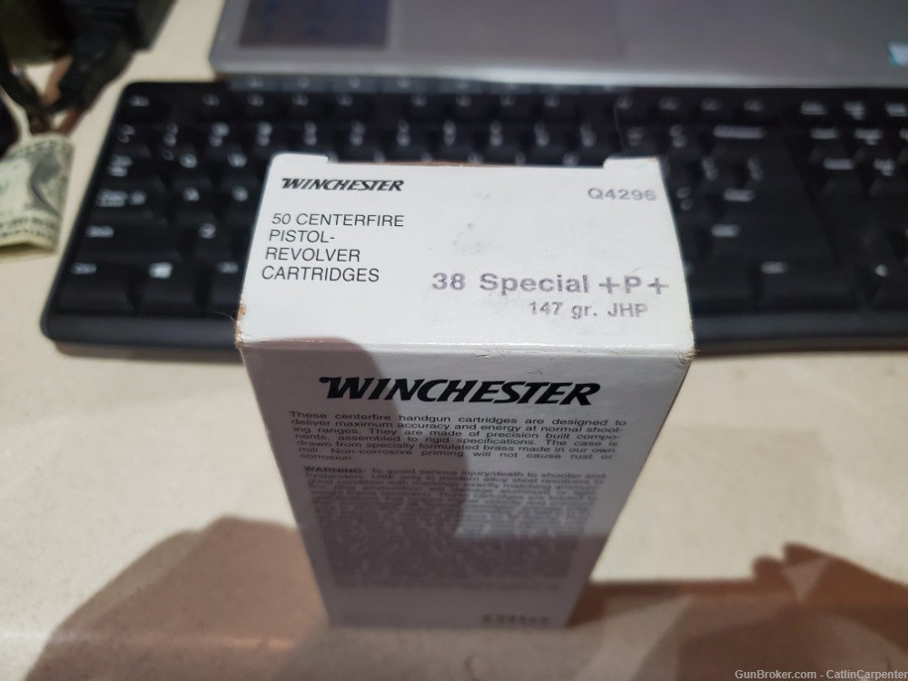 1990's Vintage Winchester .38 Special 147 Grain +P+ Ammunition-img-1