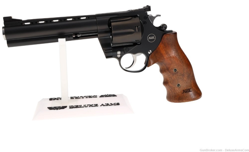 NEW! Korth NSX Mongoose Revolver 6 in 44 Magnum Walnut Grip Black DLC Frame-img-9