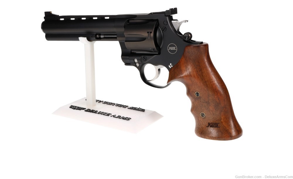 NEW! Korth NSX Mongoose Revolver 6 in 44 Magnum Walnut Grip Black DLC Frame-img-11