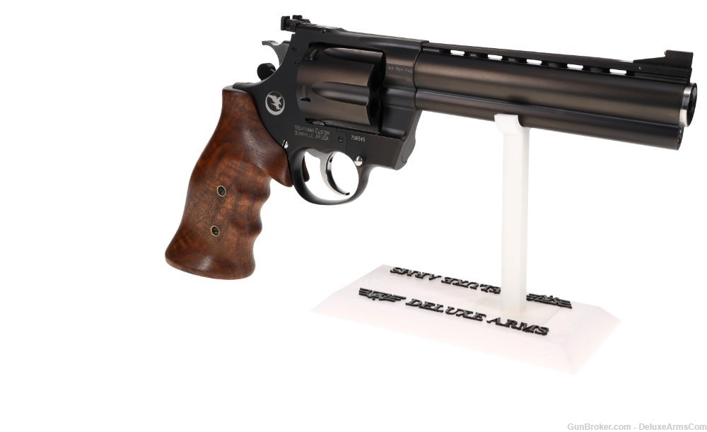 NEW! Korth NSX Mongoose Revolver 6 in 44 Magnum Walnut Grip Black DLC Frame-img-2