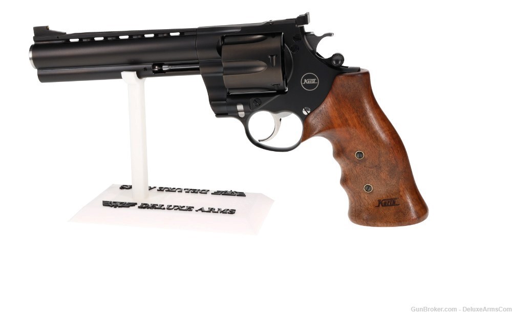 NEW! Korth NSX Mongoose Revolver 6 in 44 Magnum Walnut Grip Black DLC Frame-img-10