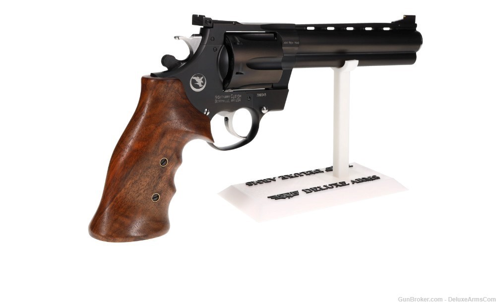 NEW! Korth NSX Mongoose Revolver 6 in 44 Magnum Walnut Grip Black DLC Frame-img-17