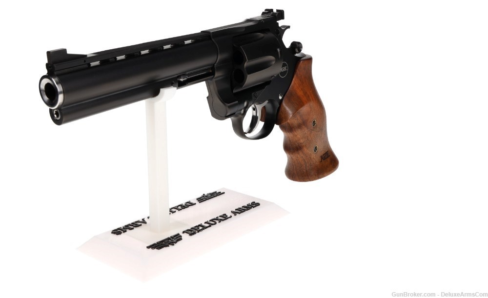 NEW! Korth NSX Mongoose Revolver 6 in 44 Magnum Walnut Grip Black DLC Frame-img-7