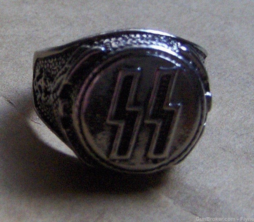 Third Reich, German WWII SS-Ring REPRODUCTION Size 10.  -img-2