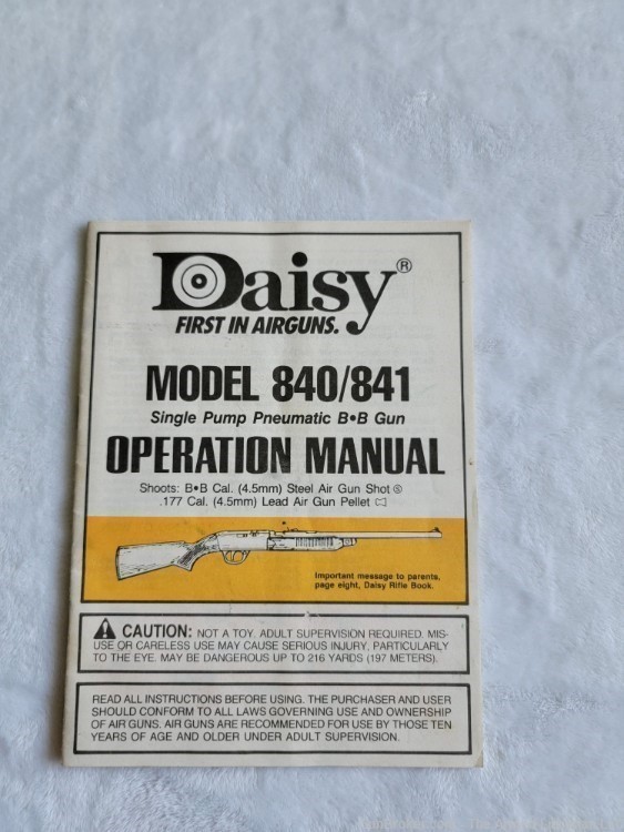 Daisy Model 1840/841 Operational Manual-img-0