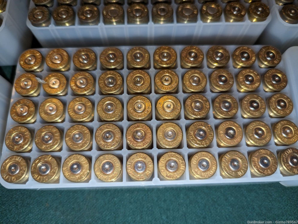 750 Pieces Of .44 Automag Brass All in AMT Cases -img-2