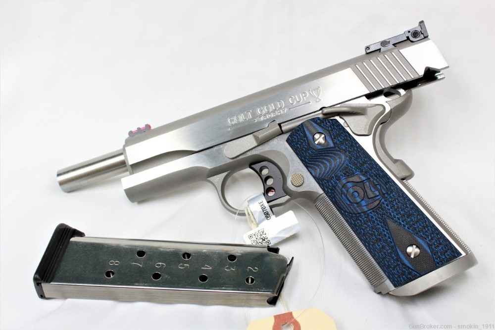 Colt 1911 Gold Cup Trophy .45ACP 5" Stainless Steel; NEW-img-9