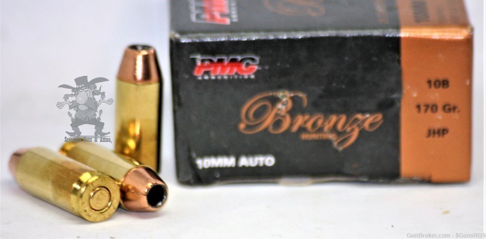 10mm JHP PMC 10MM 170 Grain JACKETED HOLLOW POINT Semi Auto JHP 25 ROUNDS-img-2