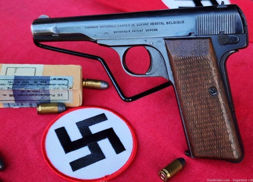 FN Herstal 1922, WW2 German Wehrmacht, Waffenampt marked pistol -img-0