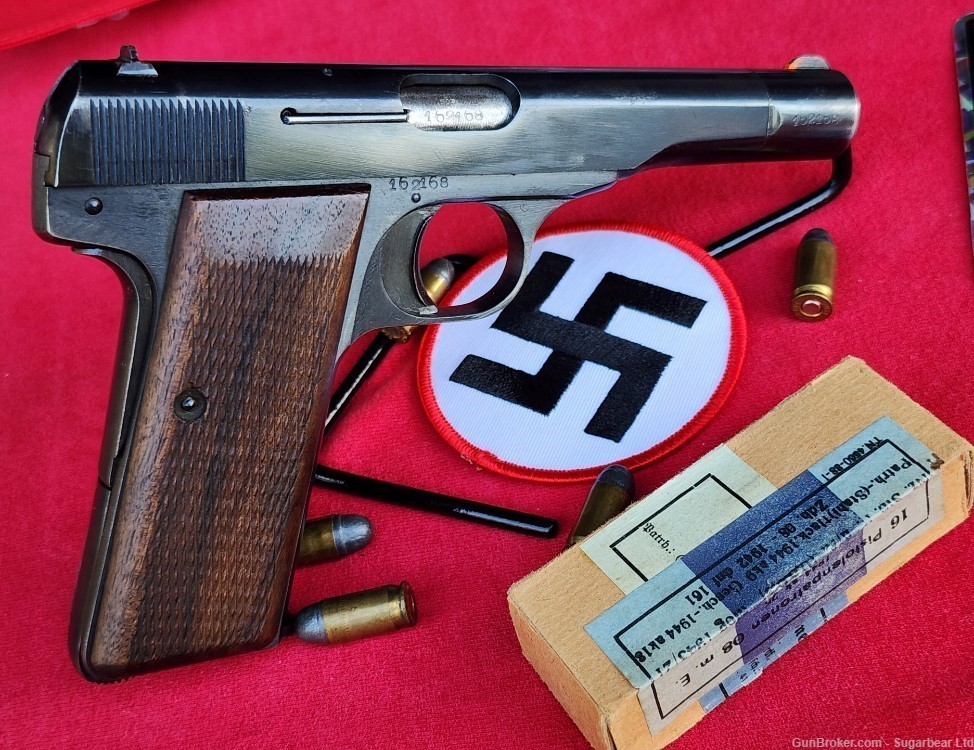 FN Herstal 1922, WW2 German Wehrmacht, Waffenampt marked pistol -img-2