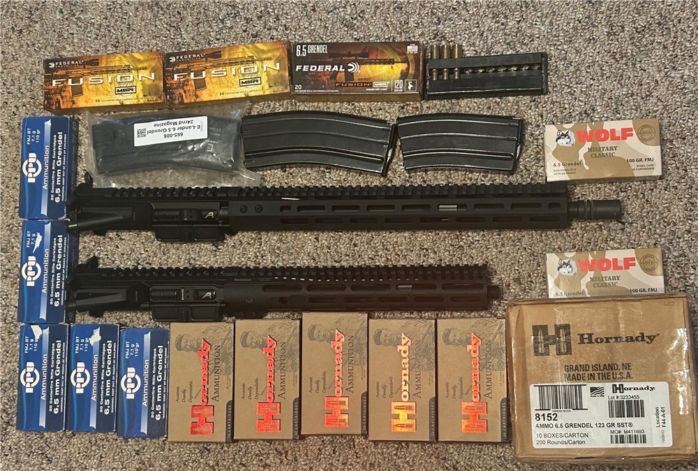 6.5 Grendel Uppers 12 and 16 match 941rds Federal Hornady PPU-img-0