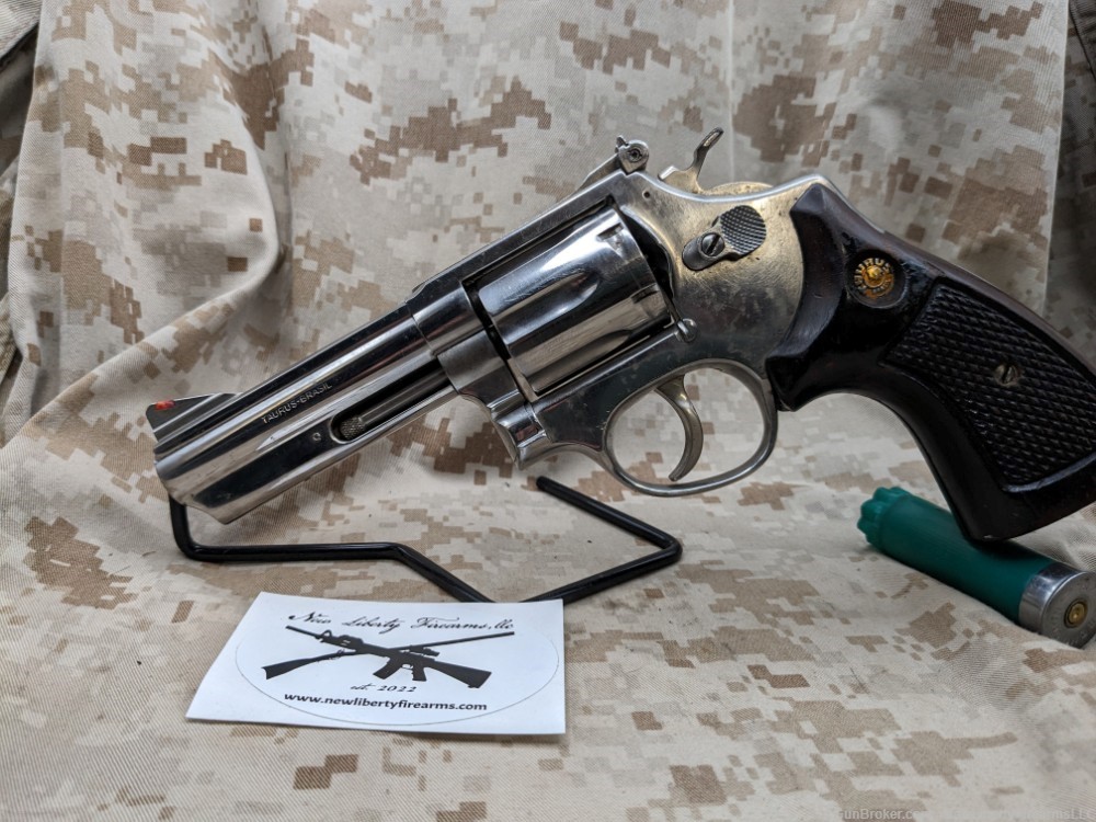 Taurus 669 .357 Magnum 4" Revolver Stainless with wood Grips USED Good-img-1