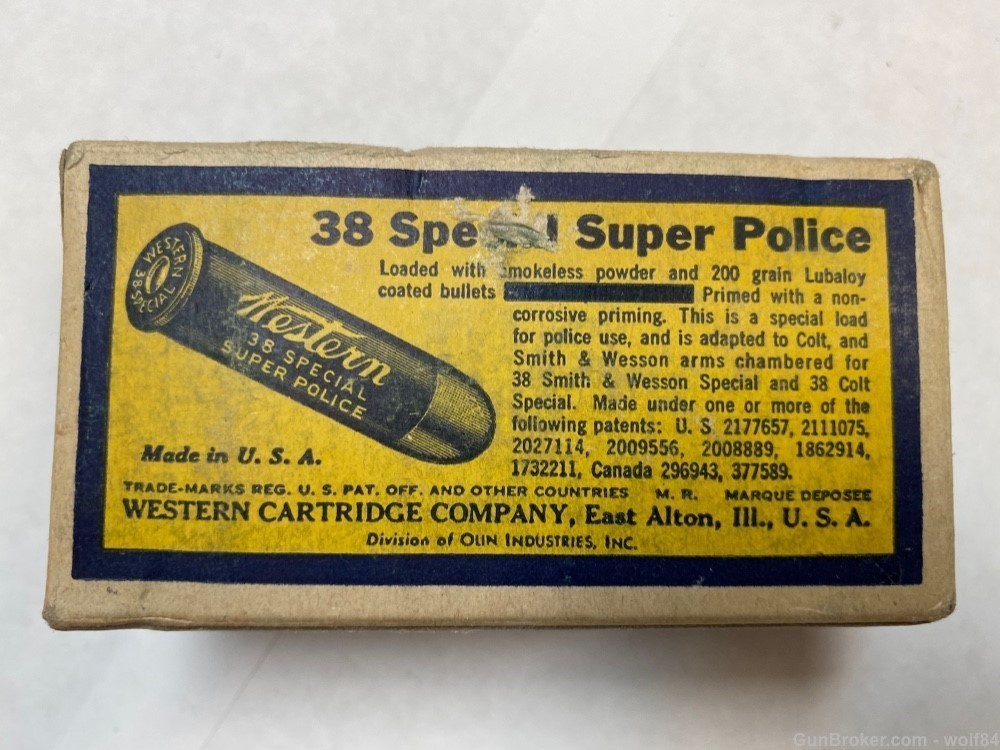 38 Special Super Police WESTERN " Bullseye " 200 gr Lubaloy NOS-img-5