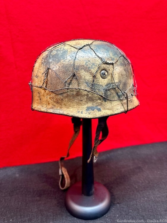 EXTRAORDINARY! WW2 German FALLSCHIRMJAGER Helmet! Mediterranean theater!-img-27