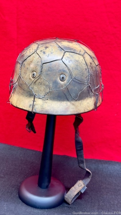 EXTRAORDINARY! WW2 German FALLSCHIRMJAGER Helmet! Mediterranean theater!-img-18