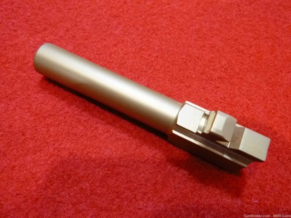 Glock 19 9mm Barrel Titanium Nitride 416R Stainless Steel Recessed Crown-img-4